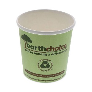 Pactiv Evergreen EarthChoice Compostable Soup Cup Large, 16 oz, 3.63" Diameter x 3.88"h, Green, Paper, 500/Carton - 1 of 4