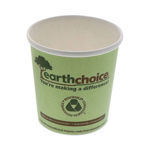 Pactiv Evergreen EarthChoice Compostable Soup Cup Large, 16 oz, 3.63" Diameter x 3.88"h, Green, Paper, 500/Carton - image 1 of 4