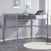 Aukfa Metal Loft Bed Twin Size, Loft Bed Frame with Safety Guard Rails & Flat Ladder, Twin Loft Bed for Kids Teens, Adults - 3 of 4