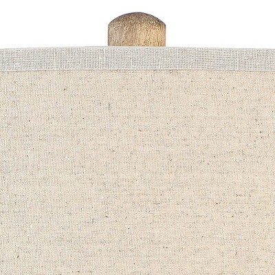 Classical Elegance Pickled Wood Floor Lamp with Oatmeal Linen Shade