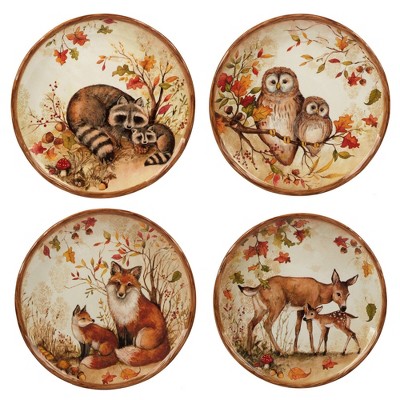 Set of 4 Pine Forest Dessert Plates - Certified International