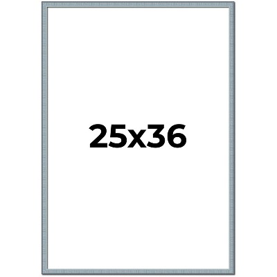 PosterPalooza | Textured Blue Picture Frame - UV Acrylic, Foam Board Backing, Hanging Hardware
