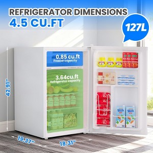 4.5 Cu.Ft Mini Fridge, Large Cpacity , Small Refrigerator for Bedroom, Office, Dorm - 1 of 4
