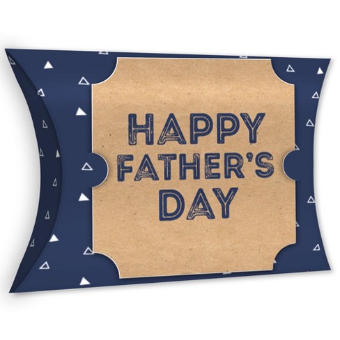 Big Dot of Happiness My Dad is Rad - Favor Gift Boxes - Father's Day Party  Large Pillow Boxes - Set of 12