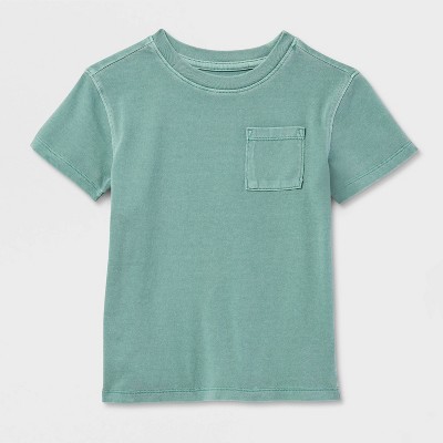 Детские футболки Cat & Jack Toddler Boys' Relaxed Short Sleeve Pigment Dye T-Shirt - Cat & Jack™ Teal 5T — фото 2