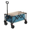 SKRAN Folding Wagon Cart Outdoor,All Terrain Wheels Heavy Duty Garden Carts with Adjustable Handle,Utility Wagon for Camping Sports Fishing - 2 of 4