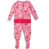 RuffleButts SoftSnooze Baby Girls Ruffle One Piece Footie Pajama - 2 of 4