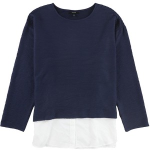 Alfani Womens Layered-Look Colorblocked Pullover Blouse - 1 of 2