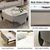 Artloge Rounded Square Living Room Coffee Table w/ 2 Storage Drawers, Sintered Stone-top - 4 of 4