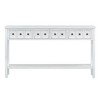 YOOCOZZ 60" Long Solid Wood Rustic Console Table with Bottom Shelf and two Different Size Drawers for Storage - 2 of 4