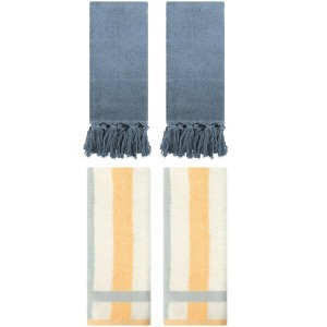 REGALWOVEN 4 Pcs Cotton Bathroom Hand Towels for Home Decoration - 1 of 4