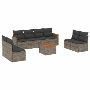 vidaXL Garden Sofa Set Grey - 1 of 4