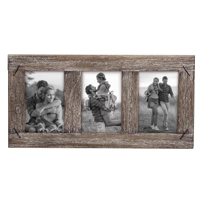 Set of 3 Wood Photo Frames 4x6 inch