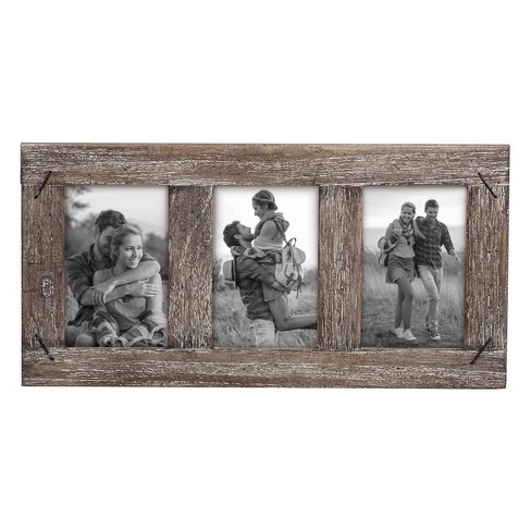 4 X 6 Inch Decorative Distressed Wood Picture Frame With Nail Accents ...