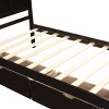 Streamdale Platform Storage Bed, 2 drawers with wheels, Twin Size Frame, Espresso - 3 of 4