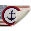 Stupell Industries Nautical Flag with Anchor Printed Plush Bathroom Floor Mat, design by Kim Allen - 2 of 4
