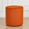 KINWELL Round Upholstered Pouf Ottoman Footrest - 4 of 4