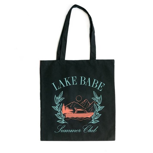 City Creek Prints Lake Babe Boat Canvas Tote Bag - 15x16 - Natural : Target