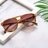 Anna-Kaci Women's Retro-Inspired Double-Bridge Square Sunglasses - 3 of 4