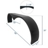 Trailer Fenders, 66" x 9.1" x 20" Steel Plate Tandem Axle Trailer Fenders, Heavy Duty Tandem Round Trailer Fenders,2PCS - 3 of 4