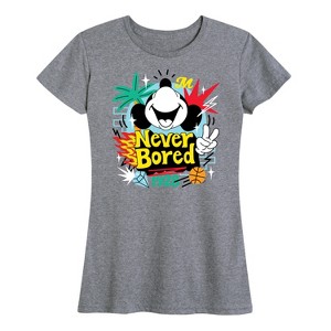 Women's - Disney - Mickey Never Bored Short Sleeve Graphic T-Shirt - 1 of 4