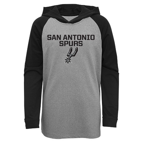 Nba San Antonio Spurs Youth Gray Long Sleeve Light Weight Hooded