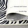 Modern Faux Wool Non Slip Machine Washable Area Rug Low Pile Foldable Soft Print Accent Rug Indoor Abstract Rug - 3 of 4