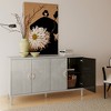 Sideboard Buffet Table Storage Cabinet With 4 Doors And Pine Legs For Kitchen Dining Living Room Bedroom 59.84"L x 15.75"W x 32.48"H - 3 of 3