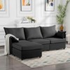 MAYEERTY 93.7" Modular Sofa with Ottoman - Removable Washable Covers, 3 Colors, 2 Arm Pillows - 3 of 4