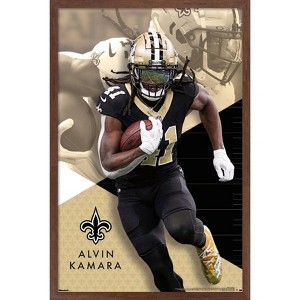 Trends International NFL New Orleans Saints - Alvin Kamara 25 Framed Wall Poster Prints - 1 of 4