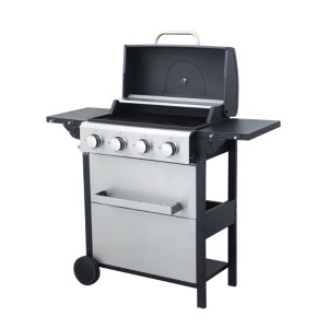 FURNIinspire Outdoor Grills, Griddles and Smokers Professional 4 Burner Gas Grill, Stainless Steel BBQ with Pizza Oven, Black, 25.6"*17.7"*14.6" - 1 of 4