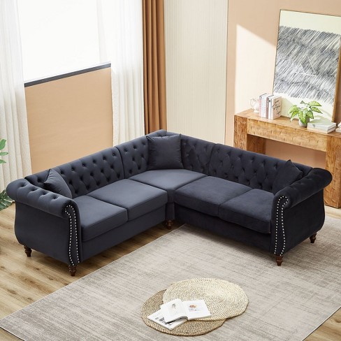Corner sofa with cushions best sale