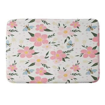 Deny Designs Avenie Cherry Blossom Spring Garden Memory Foam Bath Mat