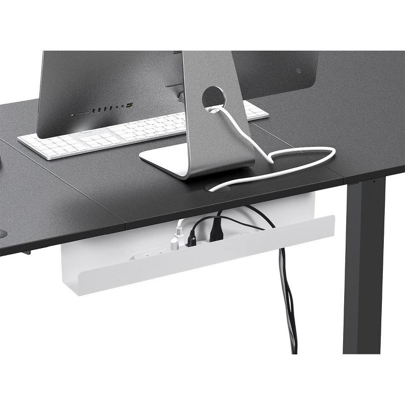 Monoprice Under Desk Cable Tray - Steel With Power Supply and Wire Management - Workstream Collection, 4 of 7
