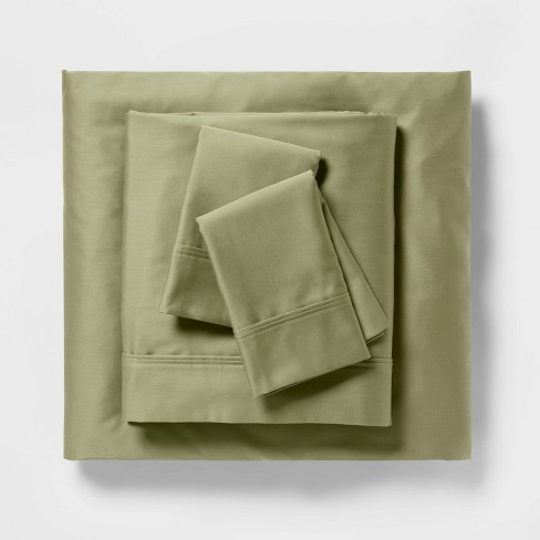 Moss Green Sheet Set Comfy Solid Sateen