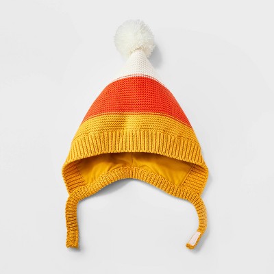 Baby Candy Corn Bonnet - Cat & Jack™ Orange 6-12M