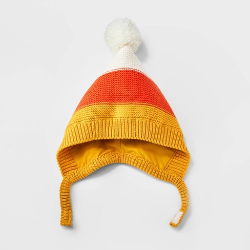 Baby Candy Corn Bonnet - Cat & Jack™ Orange Newborn