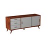 Alpine Furniture,Flynn 2 Drawer Two Tone Nightstand, Acorn/White - 2 of 4