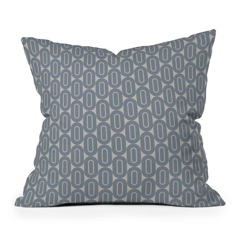 Holli Zollinger Folksong Outdoor Throw Pillow Blue/Linen - Deny Designs, 1 of 5