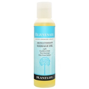 Plantlife Rejuvenate Massage Oil – Invigorating Aromatherapy Body Oil, Absorbs Deeply to Refresh the Mind & Body, Made in California (4 oz) - 1 of 3