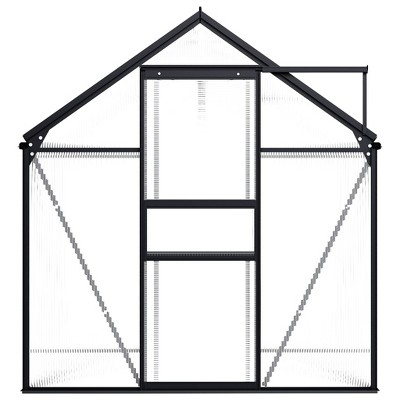 Anthracite Aluminum and Polycarbonate Hobby Greenhouse