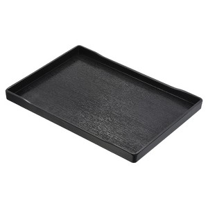 Unique Bargains Plastic Wood Texture Reusable Serving Tray 1 Pc - 1 of 4