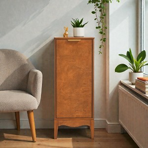 Mshliw Modern Bathroom Floor Cabinet with Adjustable Shelves Freestanding Linen Storage Cabinet for Bathroom Living Room Bedroom - 1 of 4