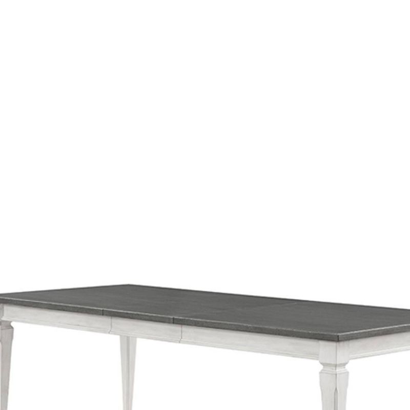 90&#34; Katia Dining Table Rustic Gray and Weathered White Finish - Acme Furniture, 3 of 11