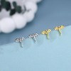 Small Cute Dragon Stud Earrings for Women, Silver & Gold Color Animal Jewelry Gift - 3 of 4
