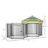 Outdoor Dog Playpen with Roof,Lockable Dog Exercise Pen for Yard,Large Kennel with Shade for Small to Medium Dogs- LAOTIES - 2 of 4