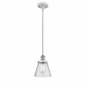 Cone - 1 Light Stem Hung Mini Pendant In Industrial Style-9 Inches Tall and 6 Inches Wide - 1 of 1