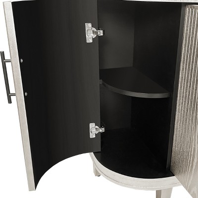 Vynxaria 47.2" Modern Curved Sideboard - Stylish Storage Cabinet with 4 Doors & Adjustable Shelves for Living Room, Kitchen, Bedroom
