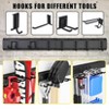 64" Garage Tool Organizer Wall Mount, Heavy Duty Metal Broom Holder with 12 Hooks for Garden Shed Laundry - 2 of 4