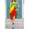 LA LEELA Summer Sarong for Women Long Swimsuit Cover Up Pool Beach Wrap Skirt Sheer Swimwear Bikini Cover-ups Dress One Size Multicolored, Solid - 3 of 4